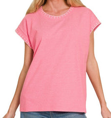 Stitch Detailed Oversize Top