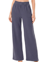 Textured Straight Pants