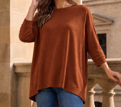 Lightweight Solid 3/4 Sleeve Top