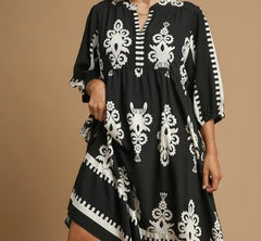 Desert Bloom Embroidered Midi Dress