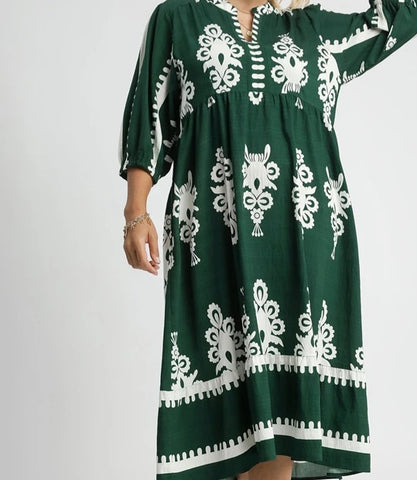 Desert Bloom Embroidered Midi Dress