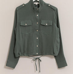 Woven Button Up Jacket