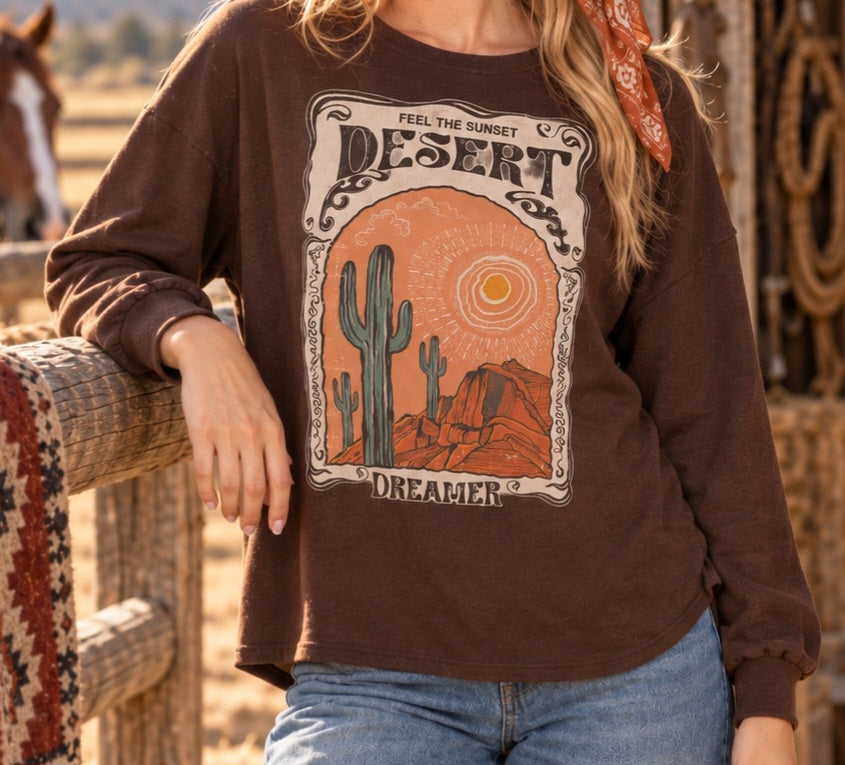 Desert Dreamer Graphic Hacci Sweatshirt