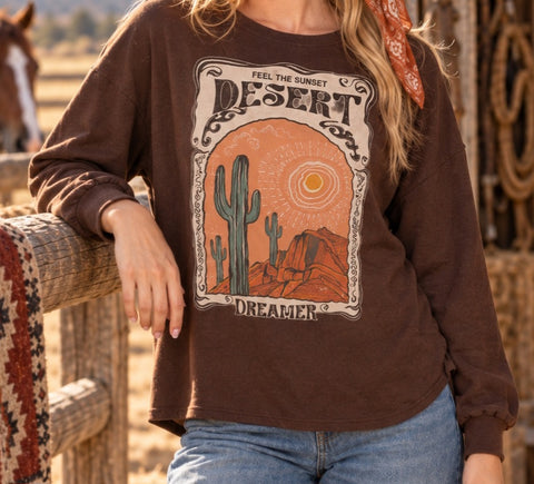 Desert Dreamer Graphic Hacci Sweatshirt