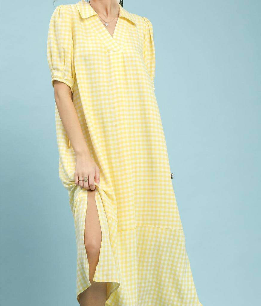 Gingham Midi Dress