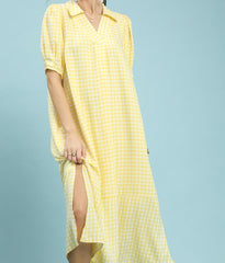 Gingham Midi Dress
