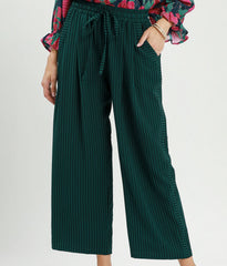 Stripe Wide Leg Pull-On Pants