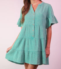 Mineral Washed Babydoll Dress