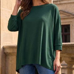 Lightweight Solid 3/4 Sleeve Top