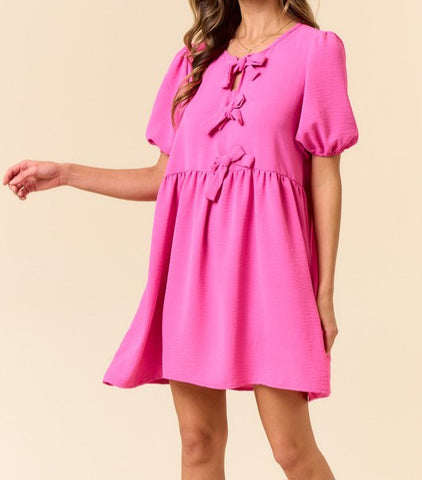 Solid Bow Dress