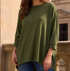Lightweight Solid 3/4 Sleeve Top