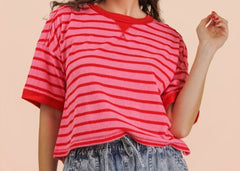 Oversized Stripe Casual Comfy Knit Top