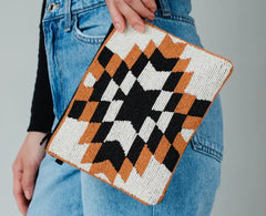 Aztec Beaded Wristlet