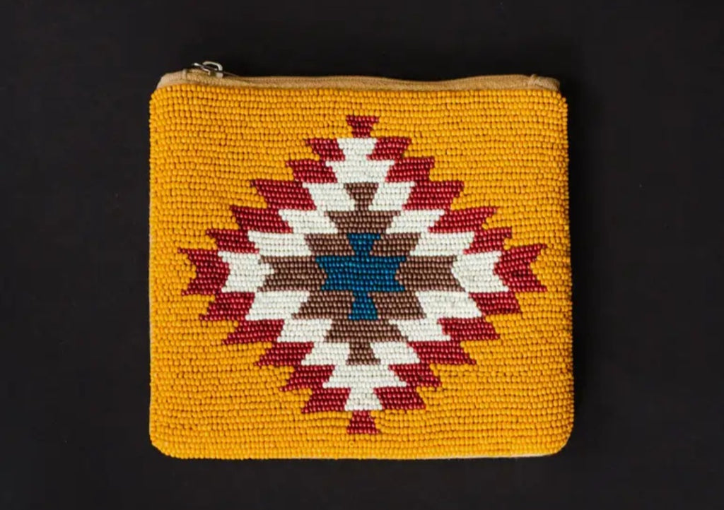 Aztec Beaded Coin Purse