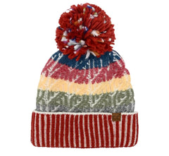 Cable Color Block Pom C.C Beanie