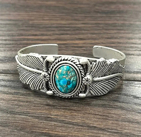 Navajo Gemstone Cuff Bracelet