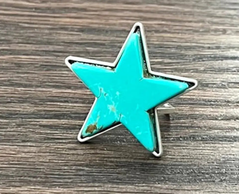 Star Turquoise Adjustable Ring