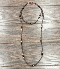 Handmade Copper Navajo Bead Necklace