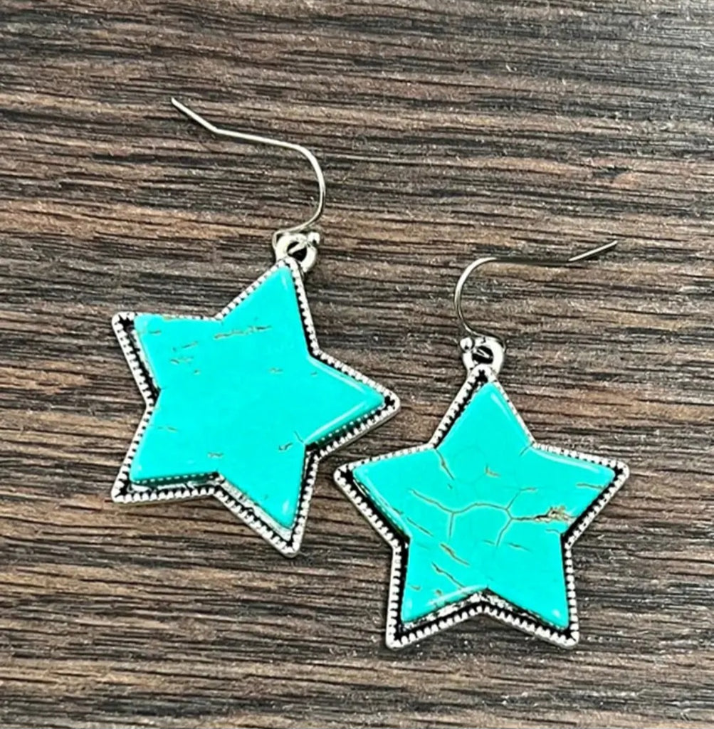 Star Turquoise Earrings