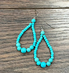 Handmade Synthetic Turquoise Earrings