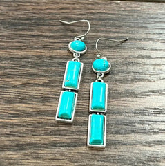 Bar Turquoise Earrings