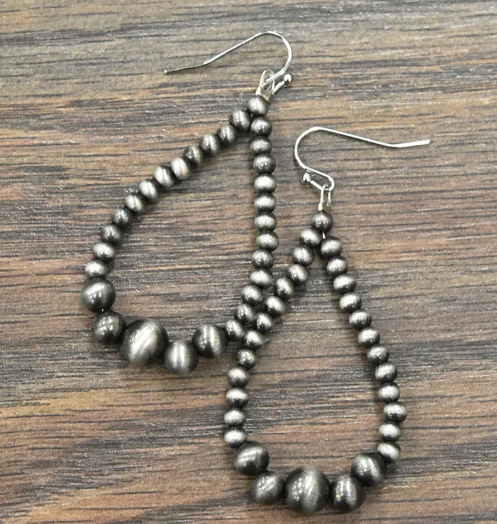 Handmade Drop Navajo Bead Earrings