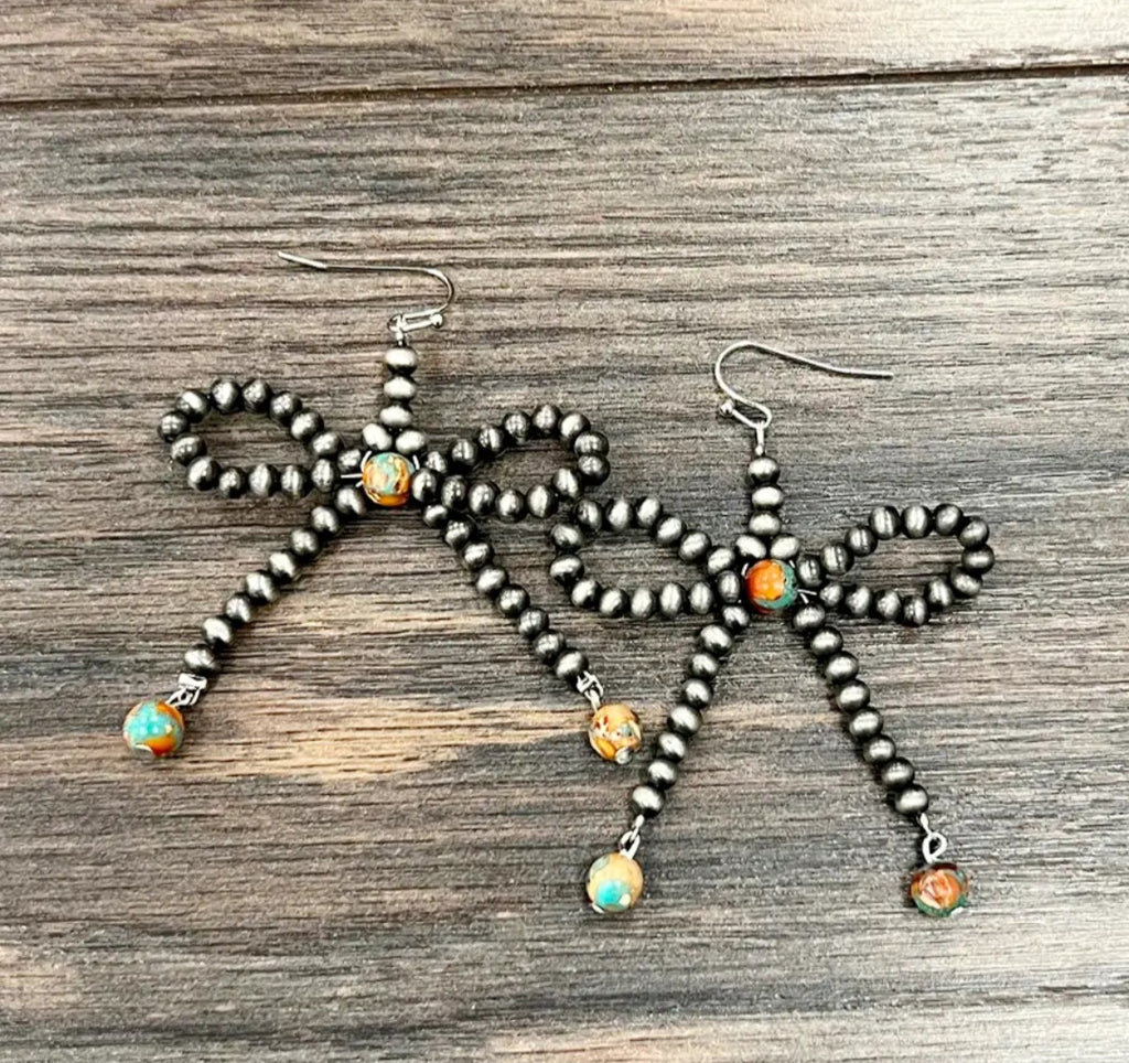 Handmade Ribbon Bow Earrings