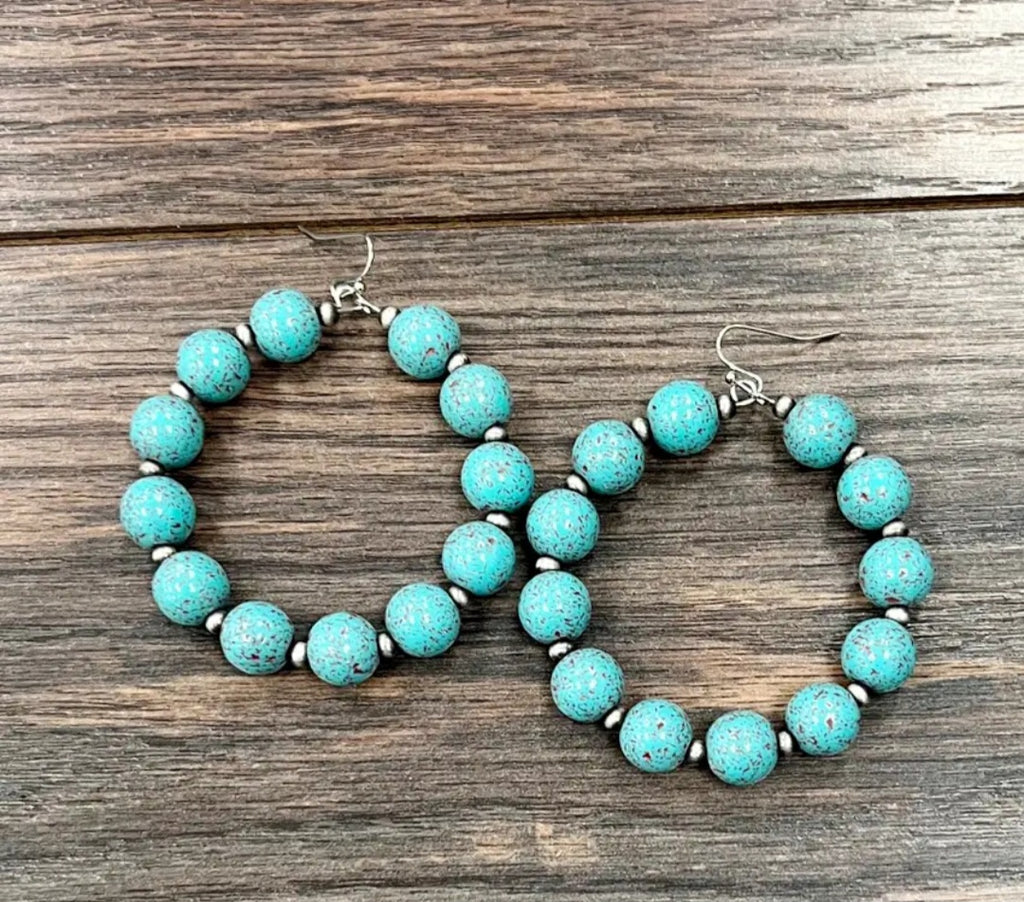 Handmade Bead Hoop Earrings