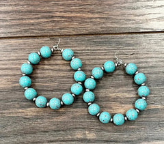 Handmade Bead Hoop Earrings