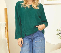 Round Neck Thermal Long Sleeve Top