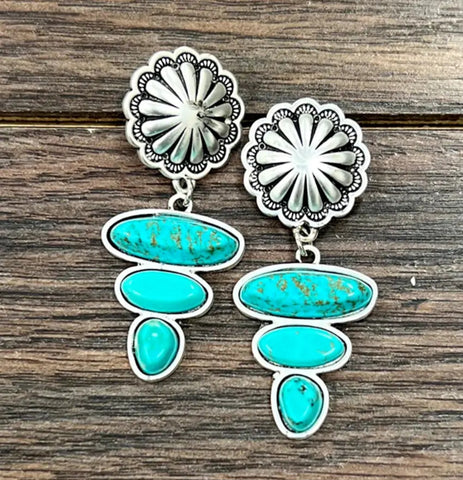 Turquoise Post Earrings
