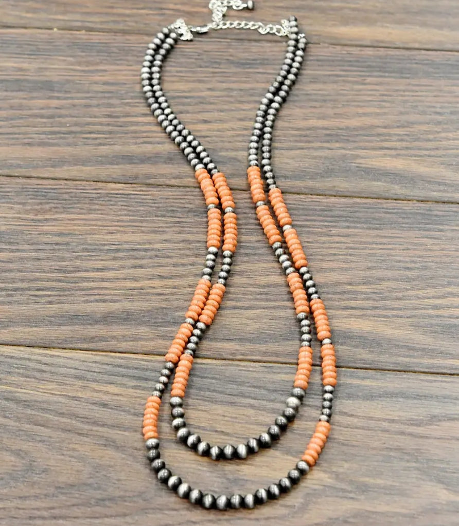 Handmade 29" Navajo Bead Necklace