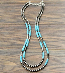 Handmade 29" Navajo Bead Necklace