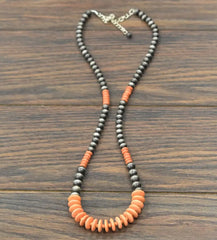 Handmade 30" Navajo Bead Necklace