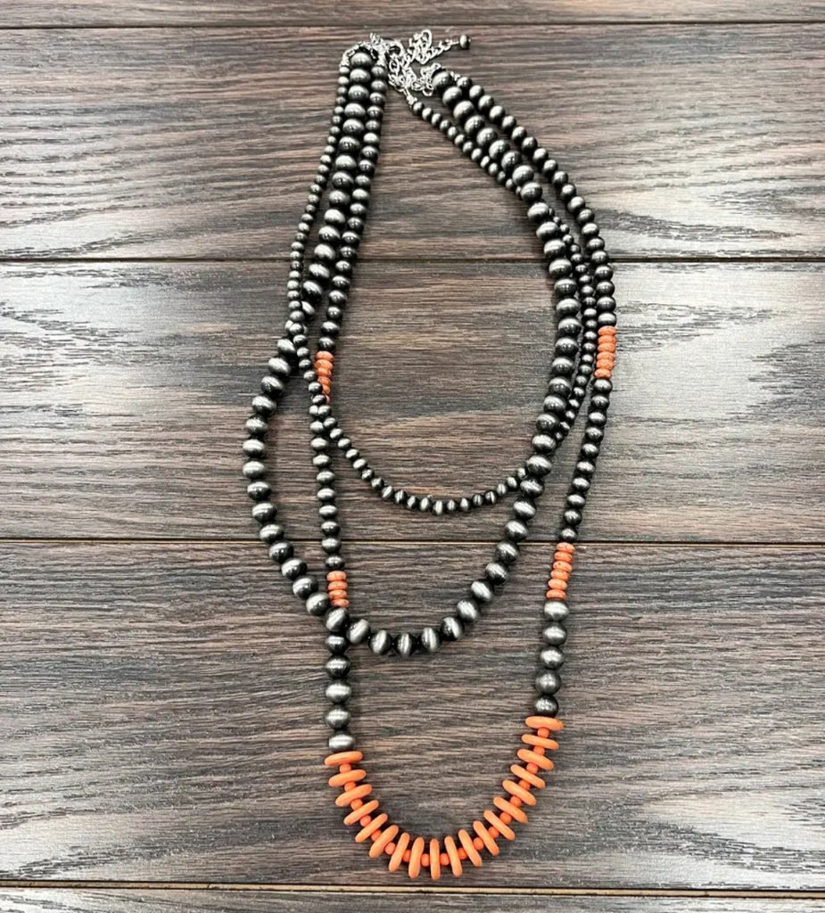 Handmade 30" Navajo Bead Necklace