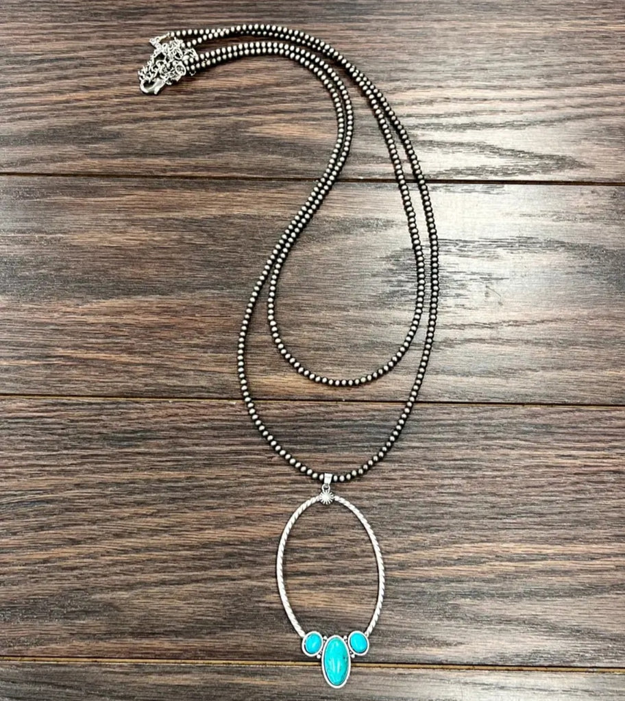Handmade 2-Strand Navajo Turquoise Necklace