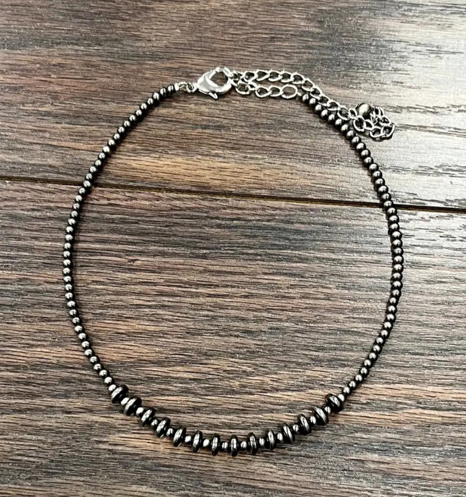 Handmade Rondelle Polish Navajo Bead Necklace