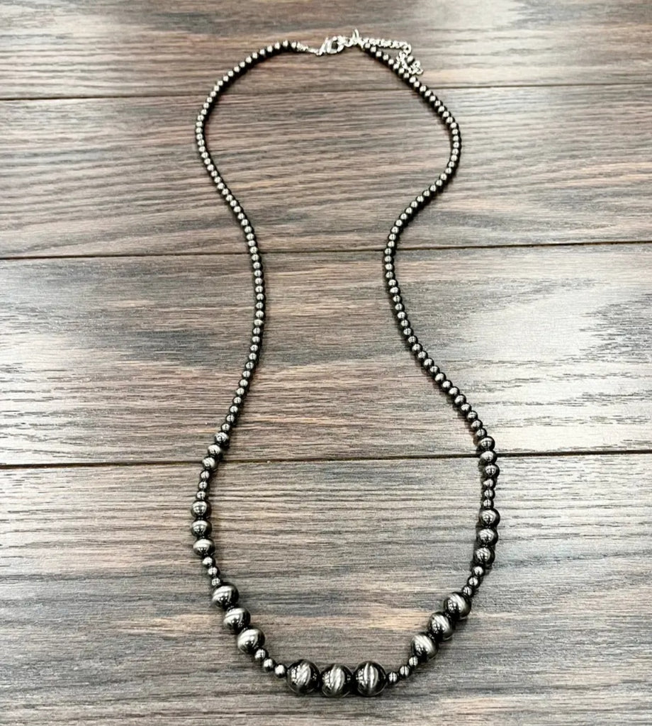 Handmade 34" Polish Navajo Bead Necklace