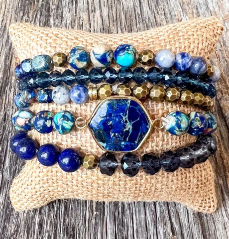 Janet Blue Bracelet Stack