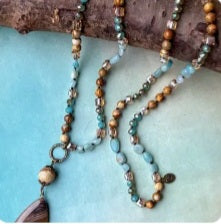 Turquoise/Brown Debbie Necklace