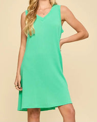 Lightweight V-Neck Tank Dress