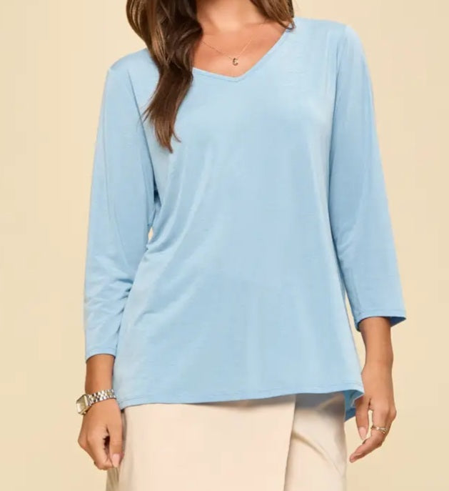 Classic Wrinkle-Free V-Neck Top