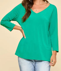 Classic Wrinkle-Free V-Neck Top