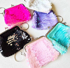Sequin Coin Purse Key Chain