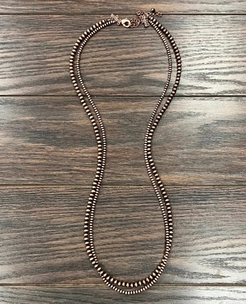 34" Handmade Western Copper Tone Necklace