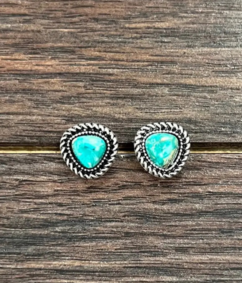 Irregular Gemstone Stud Earrings