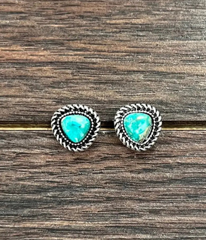 Irregular Gemstone Stud Earrings
