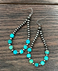 Western Hexa Gemstone Earrings