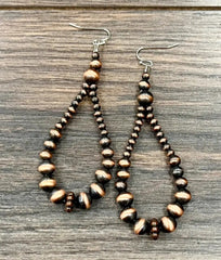Western Copper-Tone Bead Earrings