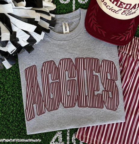Aggies Stripe Tee